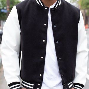 VICTOURIOUS Premium Collection Essential Varsity Jacket XL Black/White
